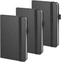 A6 Pocket Notebook 3 Pack, 3.5" x 5.7" Small Hardcover Lined Journals for Work Notes