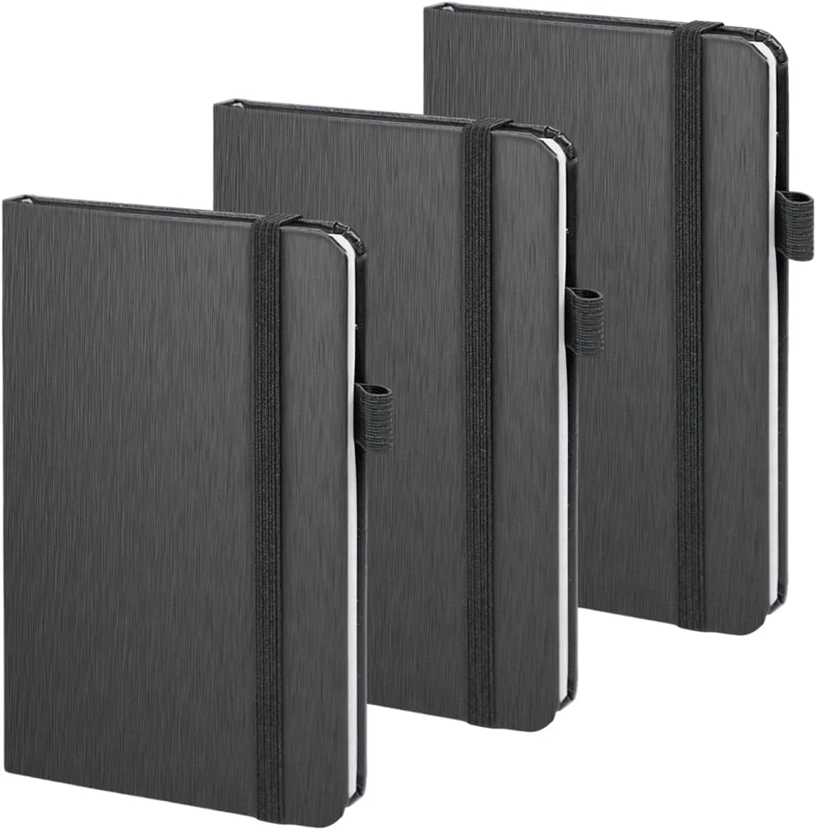 A6 Pocket Notebook 3 Pack, 3.5" x 5.7" Small Hardcover Lined Journals for Work Notes